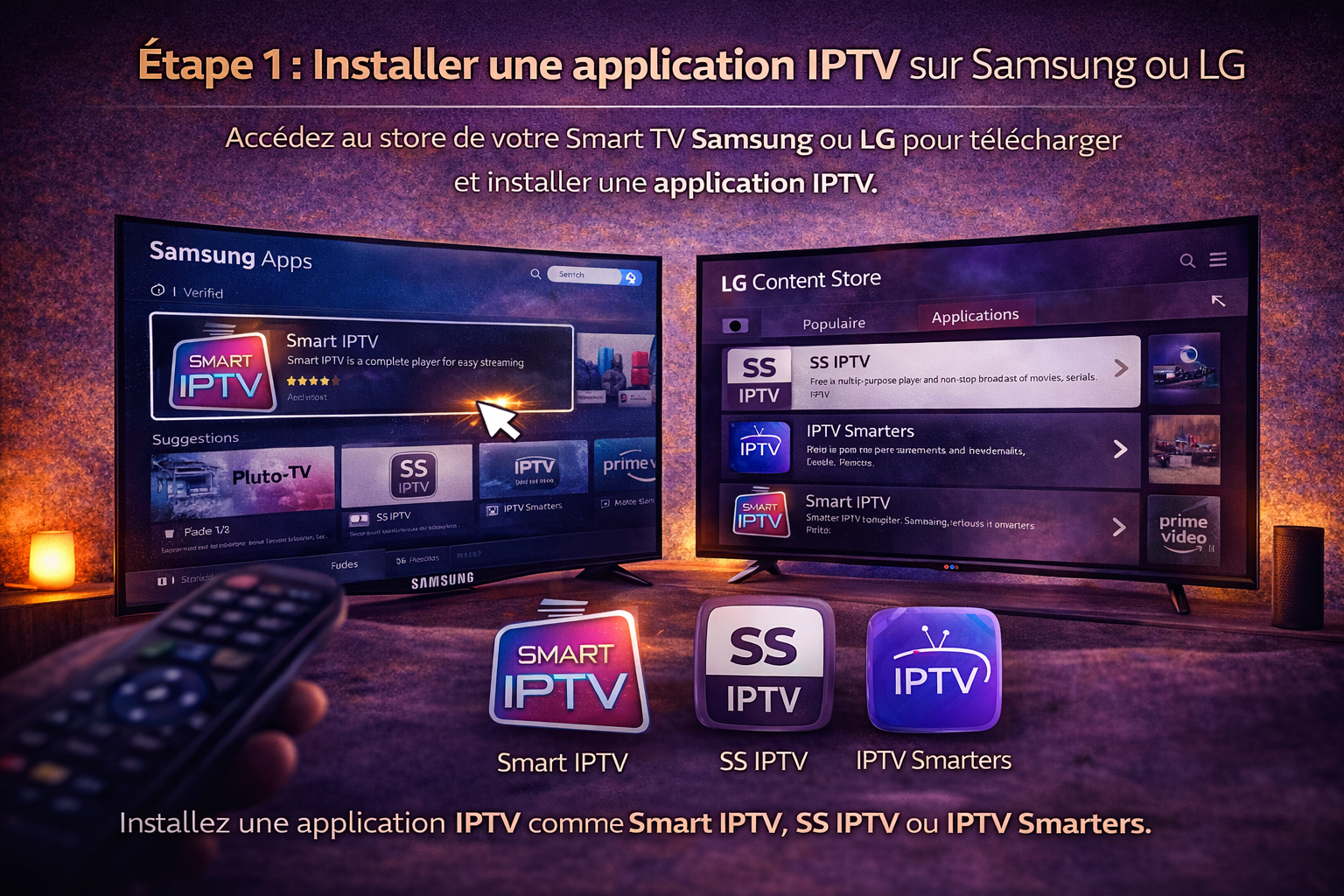 Installer application IPTV Samsung LG