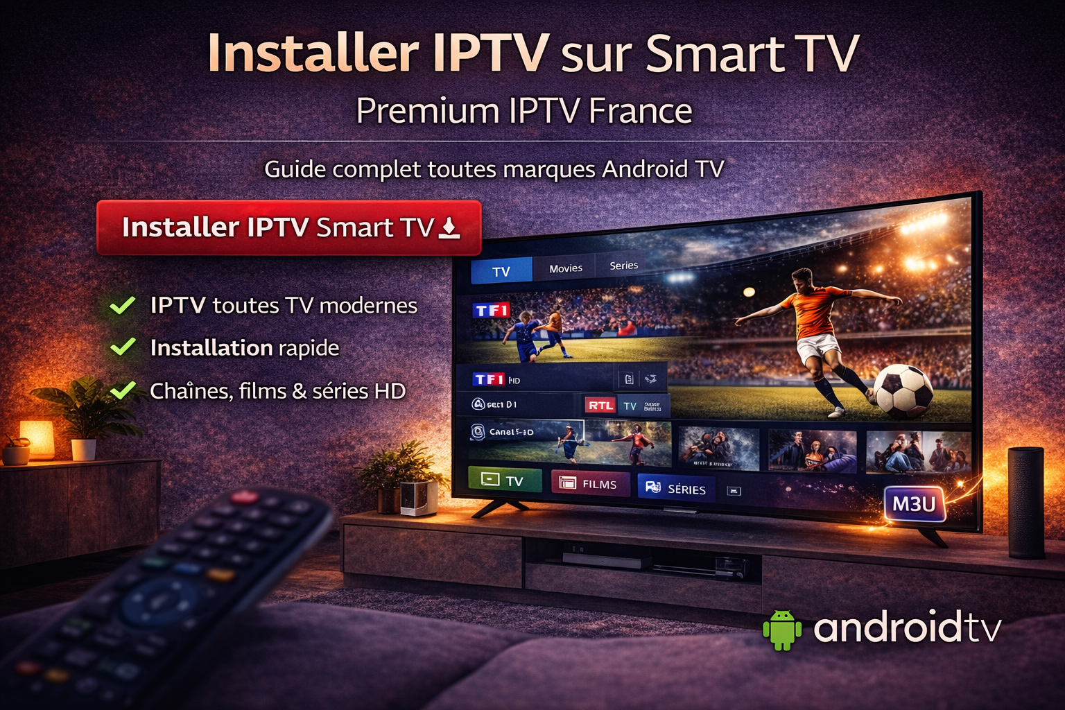 Installer IPTV sur Smart TV Samsung LG Premium IPTV France