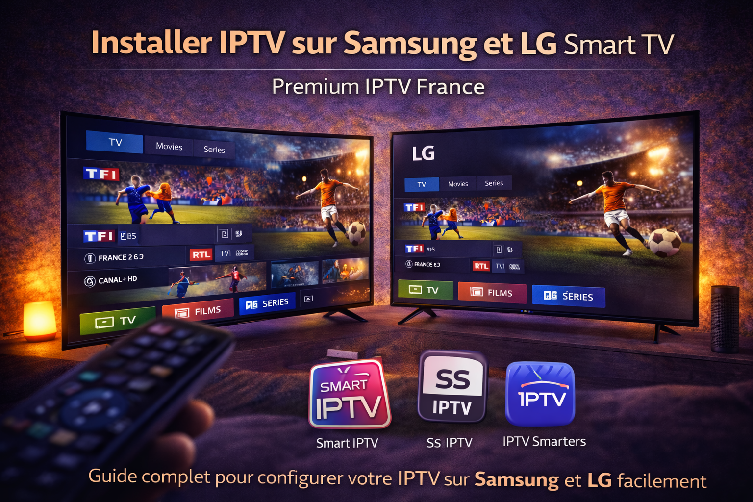 Installer IPTV sur Samsung et LG Smart TV avec Premium IPTV France